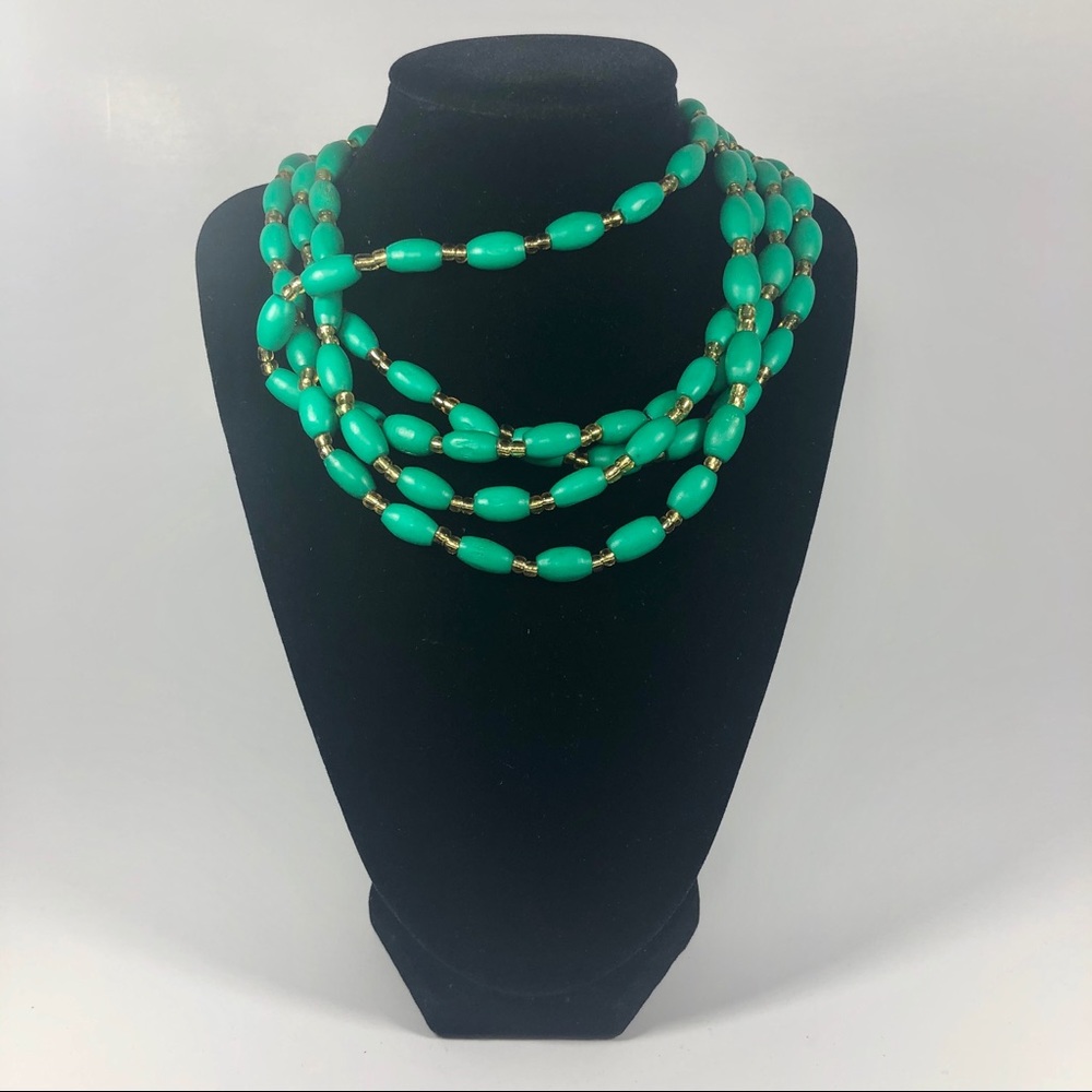 Vintage green necklace - Picture 4 of 5